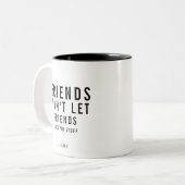 カスタム文字のおもしろい友情 ツートーンマグカップ (正面左)