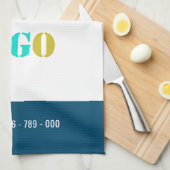 カスタム文字のロゴとキッチンタオル – あなたの色 キッチンタオル (四つ折り)