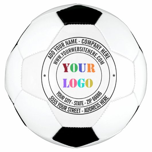 カスタム文字のロゴとサッカーボールギフト サッカーボール (正面)