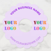 カスタム文字のロゴとワイングラスのラベル色を選択 ワイングラスタグ (裏面)