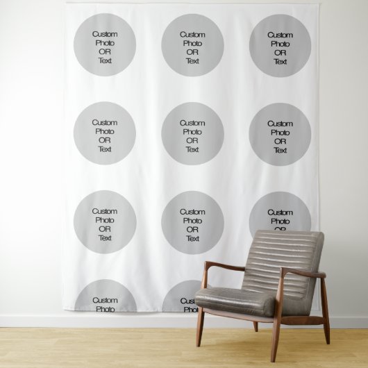 カスタム文字のロゴまたはイメージステップとリピートの背景 タペストリー (インサイチュ)