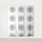 カスタム文字のロゴまたはイメージステップとリピートの背景 タペストリー (正面)