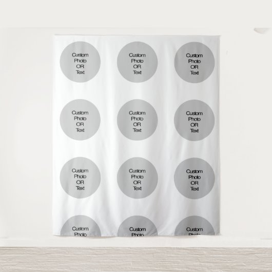 カスタム文字のロゴまたはイメージステップとリピートの背景 タペストリー (正面)