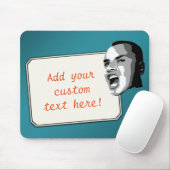 カスタム文字の叫び声のグラデーションティール（緑がかった色） マウスパッド (マウス)