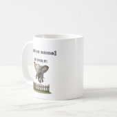 カスタム文字またはネーム飛んでいるエレファントマグ コーヒーマグカップ (正面左)