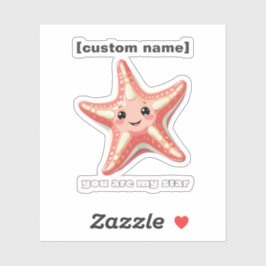 カスタム文字または名前スターステッカー シール