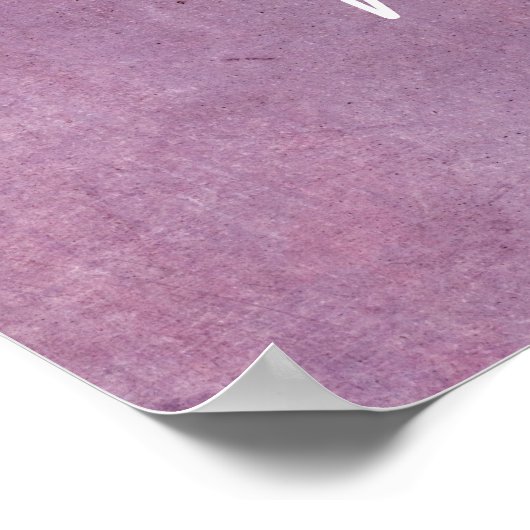 カスタム文字を追加しはっきりしたたピンクグランジ色 ポスター (角)