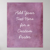 カスタム文字を追加しはっきりしたたピンクグランジ色 ポスター (正面)