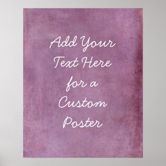 カスタム文字を追加しはっきりしたたピンクグランジ色 ポスター (正面)