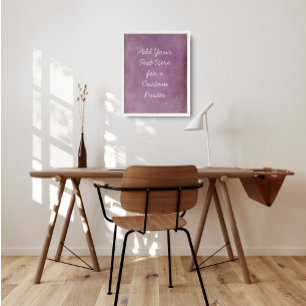 カスタム文字を追加しはっきりしたたピンクグランジ色 ポスター