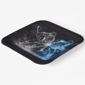 カスタム文字アイスホッケー ペーパープレート (傾斜あり)