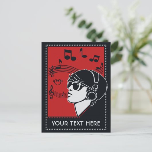 カスタム文字アールデコはがき ポストカード (スタンド正面)