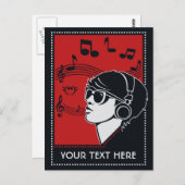 カスタム文字アールデコはがき ポストカード (正面/裏面)