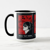 カスタム文字アールデコ マグカップ (左)