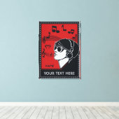 カスタム文字アールデコMusic canvas print キャンバスプリント (インサイチュ (ウッドフロア))