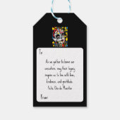 カスタム文字💀アールポップ・アートのカラベラ ギフトタグ (裏面)