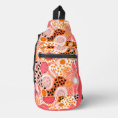 カスタム文字オレンジ&コーラルピックボール スリングバッグ (正面)