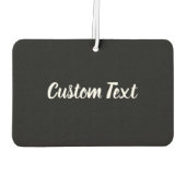 カスタム文字オン黒と白 カーエアーフレッシュナー (裏面)