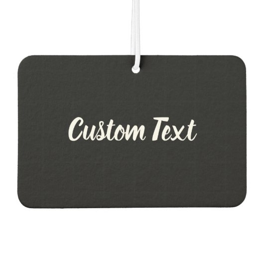 カスタム文字オン黒と白 カーエアーフレッシュナー (正面)