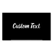 カスタム文字オン黒と白 マグネット名刺 (正面)