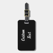 カスタム文字オン黒と白 ラゲッジタグ (正面縦)