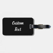 カスタム文字オン黒と白 ラゲッジタグ (裏面横)