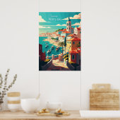 カスタム文字カスカイスポルトガル ポスター (キッチン)