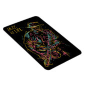 カスタム文字カラフルジャズ奏者 マグネット (右側)