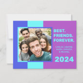 カスタム文字カラフル マグネット招待状 (正面)