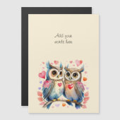 カスタム文字カワイオウル磁気カード マグネット招待状 (正面/裏面)