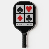 カスタム文字カードプレーヤー ピックルボールラケット (裏面)