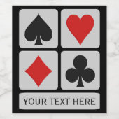 カスタム文字カードプレーヤー ワインラベル (シングルラベル)