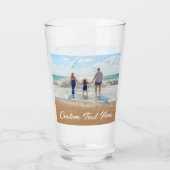 カスタム文字ガラスあなたの家族の写真ギフト タンブラーグラス (裏面)