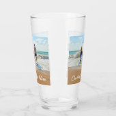 カスタム文字ガラスあなたの家族の写真ギフト タンブラーグラス (左)