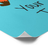 カスタム文字キツネイラストレーションポスター ポスター (角)