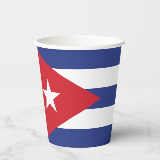 カスタム文字キューバ国旗 紙コップ (正面)
