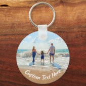 カスタム文字キーチェーンあなたの家族の写真ギフト キーホルダー (正面)
