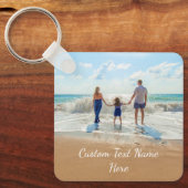 カスタム文字キーチェーンあなたの家族の写真ギフト キーホルダー (正面)