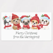 カスタム文字クリスマス/祝日ラベル ラベル (デザイン1)