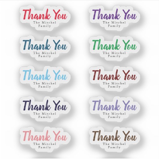 カスタム文字クリスマスU感謝していビジネスギフト シール (正面)