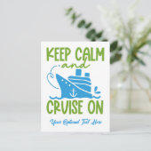 カスタム文字クルーズ保カルム ポストカード (スタンド正面)