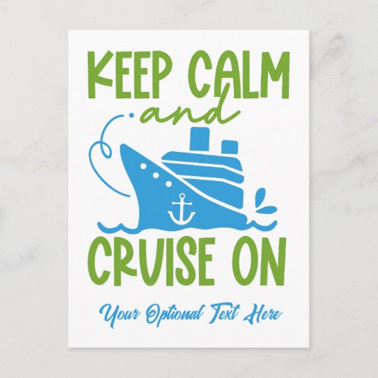 カスタム文字クルーズ保カルム ポストカード (正面)