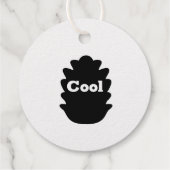 カスタム文字クール形状円箔メッセージカード フェイバータグ (裏面)