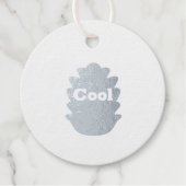 カスタム文字クール形状円箔メッセージカード フェイバータグ (正面)