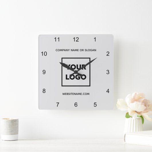 カスタム文字グミニマルレイ スクエア壁時計 (ホーム)