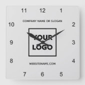 カスタム文字グミニマルレイ スクエア壁時計 (正面)