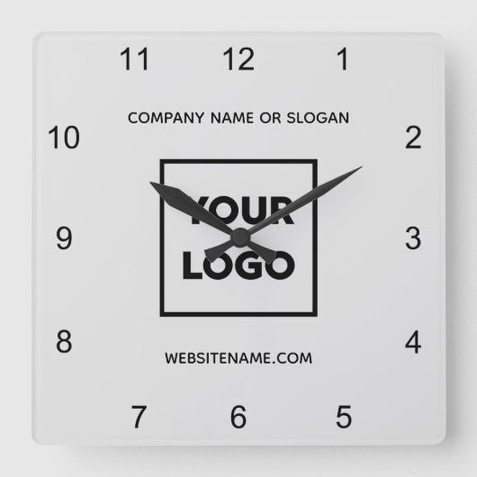 カスタム文字グミニマルレイ スクエア壁時計 (正面)