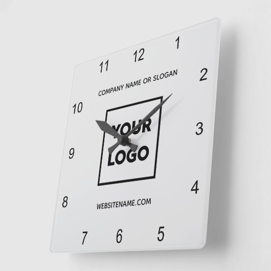 カスタム文字グミニマルレイ スクエア壁時計 (傾斜)