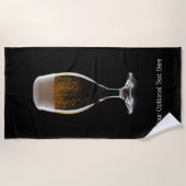 カスタム文字グラス ビーチタオル (正面)