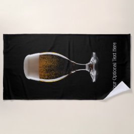 カスタム文字グラス ビーチタオル